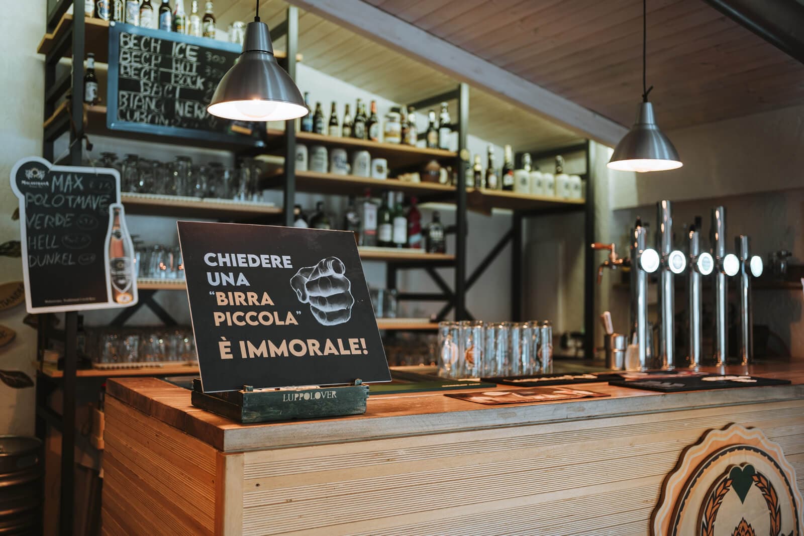 Bancone birreria La Quercia
