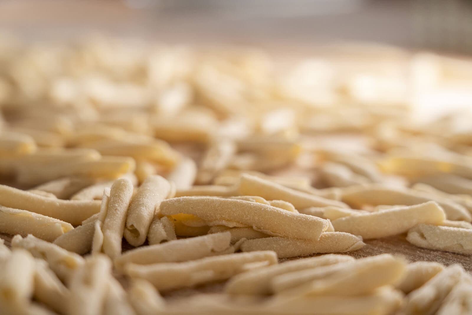 Dettaglio di cavatelli fatti in casa